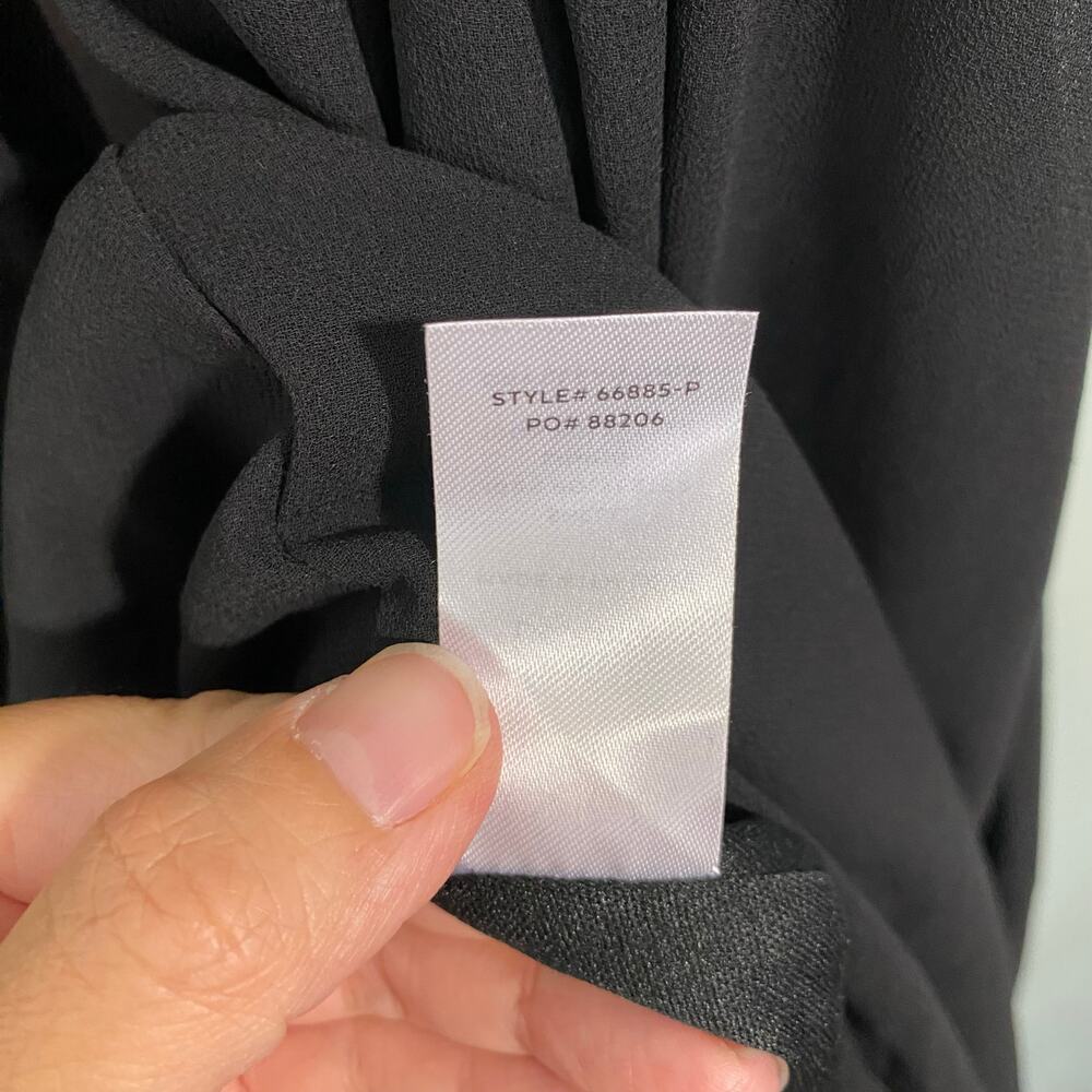 Lulu's Black V-neck Surplice Sleeveless Chiffon Maxi Dress 3X Bridesmaid Wedding - Picture 5 of 9